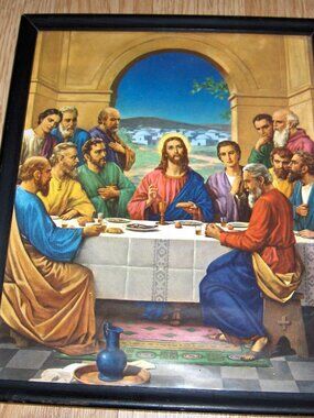 Vintage Last Supper, Framed Print